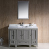 Fresca Oxford 48" Gray Traditional Bathroom Vanity - FVN20-122412GR