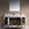 Fresca Oxford 60" Antique White Traditional Bathroom Vanity - FVN20-123612AW