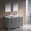 Fresca Oxford 48" Gray Traditional Double Sink Bathroom Vanity - FVN20-2424GR