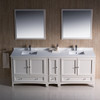 Fresca Oxford 84" Antique White Traditional Double Sink Bathroom Vanity - FVN20-361236AW