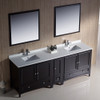 Fresca Oxford 84" Espresso Traditional Double Sink Bathroom Vanity - FVN20-361236ES