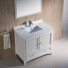 Fresca Oxford 36" Antique White Traditional Bathroom Vanity - FVN2036AW