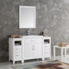 Fresca Cambridge 54" White Traditional Bathroom Vanity W/ Mirror - FVN21-123012WH