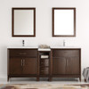 Fresca Cambridge 72" Antique Coffee Double Sink Traditional Bathroom Vanity W/ Mirrors - FVN21-301230AC