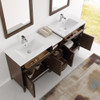 Fresca Cambridge 72" Antique Coffee Double Sink Traditional Bathroom Vanity W/ Mirrors - FVN21-301230AC