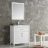 Fresca Cambridge 30" White Traditional Bathroom Vanity W/ Mirror - FVN2130WH
