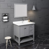 Fresca Manchester 36" Gray Traditional Bathroom Vanity W/ Mirror - FVN2336GR