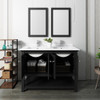 Fresca Manchester 48" Black Traditional Double Sink Bathroom Vanity W/ Mirrors - FVN2348BL-D