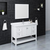 Fresca Manchester 48" White Traditional Bathroom Vanity W/ Mirror - FVN2348WH