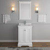 Fresca Windsor 24" Matte White Traditional Bathroom Vanity W/ Mirror - FVN2424WHM