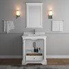 Fresca Windsor 30" Matte White Traditional Bathroom Vanity W/ Mirror - FVN2430WHM