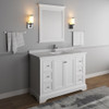 Fresca Windsor 48" Matte White Traditional Bathroom Vanity W/ Mirror - FVN2448WHM