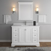 Fresca Windsor 48" Matte White Traditional Bathroom Vanity W/ Mirror - FVN2448WHM