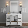 Fresca Windsor 48" Matte White Traditional Bathroom Vanity W/ Mirror - FVN2448WHM