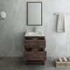 Fresca Formosa 24" Floor Standing Modern Bathroom Vanity W/ Open Bottom & Mirror - FVN3124ACA-FS