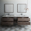 Fresca Formosa 84" Wall Hung Double Sink Modern Bathroom Vanity W/ Mirrors - FVN31-361236ACA