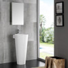 Fresca Messina 16" White Pedestal Sink W Medicine Cabinet - Modern Bathroom Vanity - FVN5022WH