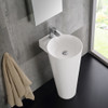 Fresca Messina 16" White Pedestal Sink W Medicine Cabinet - Modern Bathroom Vanity - FVN5022WH