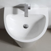 Fresca Parma 24" White Pedestal Sink W/ Medicine Cabinet - Modern Bathroom Vanity - FVN5023WH