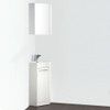 Fresca Coda 14" White Modern Corner Bathroom Vanity - FVN5082WH
