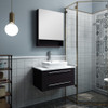 Fresca Lucera 30" Espresso Wall Hung Vessel Sink Modern Bathroom Vanity W/ Medicine Cabinet - FVN6130ES-VSL