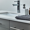 Fresca Lucera 36" Gray Wall Hung Undermount Sink Modern Bathroom Vanity W/ Medicine Cabinet - Right Version - FVN6136GR-UNS-R