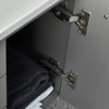 Fresca Lucera 36" Gray Wall Hung Vessel Sink Modern Bathroom Vanity W/ Medicine Cabinet - Right Version - FVN6136GR-VSL-R