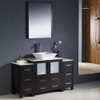 Fresca Torino 54" Espresso Modern Bathroom Vanity W/ 2 Side Cabinets & Vessel Sink - FVN62-123012ES-VSL