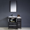 Fresca Torino 36" Espresso Modern Bathroom Vanity W/ Side Cabinet & Integrated Sinks - FVN62-2412ES-UNS