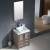 Fresca Torino 24" Gray Oak Modern Bathroom Vanity W/ Vessel Sink - FVN6224GO-VSL