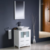 Fresca Torino 24" White Modern Bathroom Vanity W/ Vessel Sink - FVN6224WH-VSL