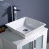 Fresca Torino 24" White Modern Bathroom Vanity W/ Vessel Sink - FVN6224WH-VSL