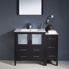 Fresca Torino 42" Espresso Modern Bathroom Vanity W/ Side Cabinet & Integrated Sink - FVN62-3012ES-UNS