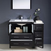 Fresca Torino 42" Espresso Modern Bathroom Vanity W/ Side Cabinet & Integrated Sink - FVN62-3012ES-UNS