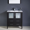 Fresca Torino 30" Espresso Modern Bathroom Vanity W/ Integrated Sink - FVN6230ES-UNS