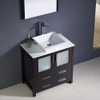 Fresca Torino 30" Espresso Modern Bathroom Vanity W/ Vessel Sink - FVN6230ES-VSL