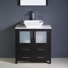 Fresca Torino 30" Espresso Modern Bathroom Vanity W/ Vessel Sink - FVN6230ES-VSL