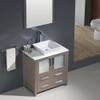Fresca Torino 30" Gray Oak Modern Bathroom Vanity W/ Vessel Sink - FVN6230GO-VSL