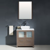 Fresca Torino 30" Gray Oak Modern Bathroom Vanity W/ Vessel Sink - FVN6230GO-VSL