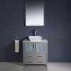 Fresca Torino 30" Gray Modern Bathroom Vanity W/ Vessel Sink - FVN6230GR-VSL