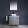 Fresca Torino 30" Gray Modern Bathroom Vanity W/ Vessel Sink - FVN6230GR-VSL