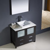 Fresca Torino 36" Espresso Modern Bathroom Vanity W/ Vessel Sink - FVN6236ES-VSL