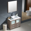 Fresca Torino 36" Gray Oak Modern Bathroom Vanity W/ Vessel Sink - FVN6236GO-VSL