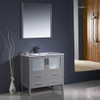Fresca Torino 36" Gray Modern Bathroom Vanity W/ Integrated Sink - FVN6236GR-UNS
