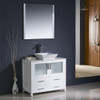 Fresca Torino 36" White Modern Bathroom Vanity W/ Vessel Sink - FVN6236WH-VSL