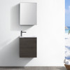 Fresca Valencia 20" Gray Oak Wall Hung Modern Bathroom Vanity W/ Medicine Cabinet - FVN8003GO