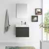 Fresca Nano 24" Black Modern Bathroom Vanity W/ Medicine Cabinet - FVN8006BW