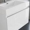 Fresca Mezzo 30" White Wall Hung Modern Bathroom Vanity W/ Medicine Cabinet - FVN8007WH