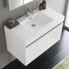 Fresca Mezzo 36" White Wall Hung Modern Bathroom Vanity W/ Medicine Cabinet - FVN8008WH