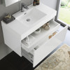 Fresca Mezzo 36" White Wall Hung Modern Bathroom Vanity W/ Medicine Cabinet - FVN8008WH
